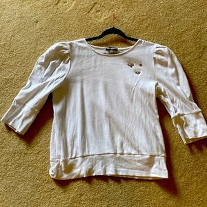 Karl lagarfeld white top XL